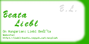 beata liebl business card